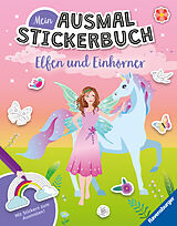 Kartonierter Einband Mein Ausmalstickerbuch - Elfen und Einhörner von 