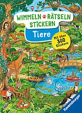 Kartonierter Einband Wimmeln, Rätseln, Stickern: Tiere von 
