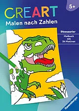 Kartonierter Einband Malen nach Zahlen Dinosaurier von