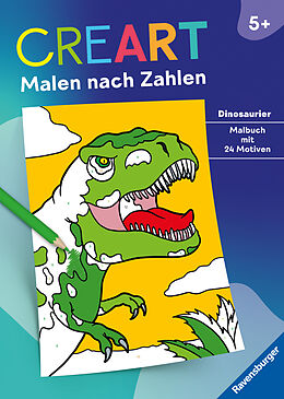 Kartonierter Einband Ravensburger CreArt Malen nach Zahlen ab 5 Dinosaurier - 24 Motive von 