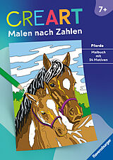 Kartonierter Einband Ravensburger Malen nach Zahlen ab 7 Pferde - 24 Motive von 