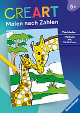 Kartonierter Einband Ravensburger CreArt Malen nach Zahlen ab 5: Tierkinder, Malbuch, 24 Motive von 