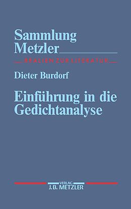 E-Book (pdf) Einführung in die Gedichtanalyse von Dieter Burdorf