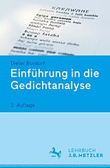 E-Book (pdf) Einführung in die Gedichtanalyse von Dieter Burdorf