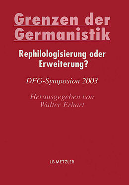 E-Book (pdf) Grenzen der Germanistik von 