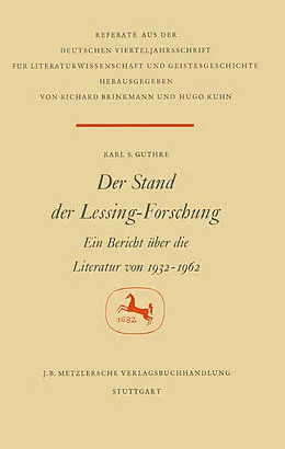 E-Book (pdf) Der Stand der Lessing-Forschung von Karl S. Guthke