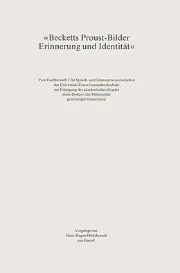 E-Book (pdf) Becketts Proust-Bilder von Hans-Hagen Hildebrandt