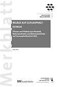 E-Book (pdf) Merkblatt Beläge auf Gussasphaltestrich: 2007-06 (PDF) [historisch] von Rudolf Voos