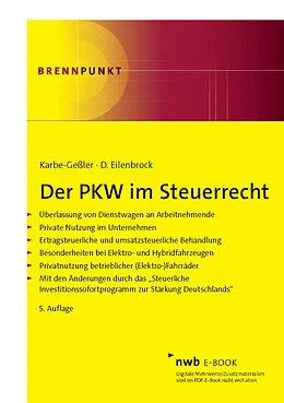 E-Book (pdf) Der PKW im Steuerrecht von Daniela Karbe-Geßler, Daniel Eilenbrock