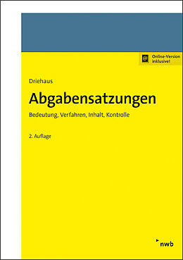 Kartonierter Einband Abgabensatzungen von Hans-Joachim Driehaus