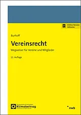 Kartonierter Einband Vereinsrecht von Detlef Burhoff