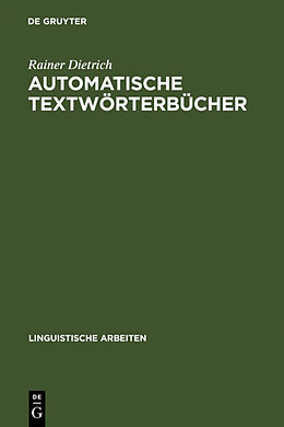 Fester Einband Automatische Textwörterbücher von Rainer Dietrich