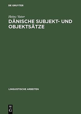 Fester Einband Dänische Subjekt- und Objektsätze von Heinz Vater