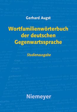 Fester Einband Wortfamilienwörterbuch der deutschen Gegenwartssprache von Gerhard Augst