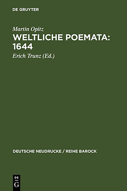 Fester Einband Martin Opitz: Weltliche Poemata / Weltliche Poemata : 1644 von 