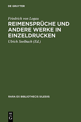 Fester Einband Reimensprüche und andere Werke in Einzeldrucken von Friedrich von Logau