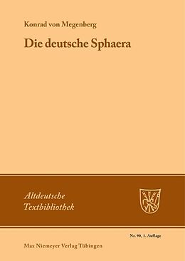Kartonierter Einband Die Deutsche Sphaera von Konrad von Megenberg