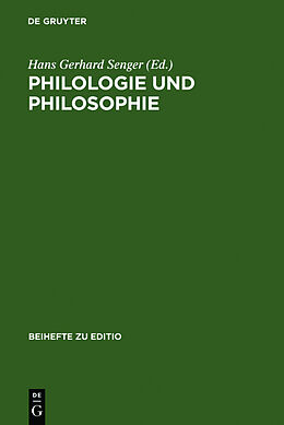 Fester Einband Philologie und Philosophie von 