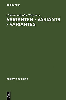 Kartonierter Einband Varianten - Variants - Variantes von 