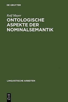 Fester Einband Ontologische Aspekte der Nominalsemantik von Rolf Mayer