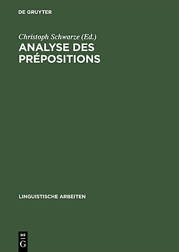 Livre Relié Analyse des prépositions de 