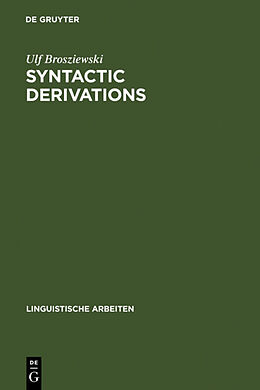 Livre Relié Syntactic Derivations de Ulf Brosziewski