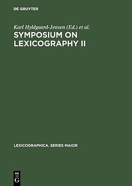 Livre Relié Symposium on Lexicography II de 