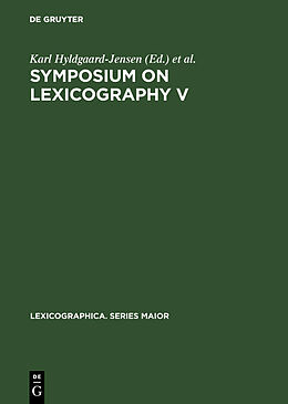 Livre Relié Symposium on Lexicography V de 