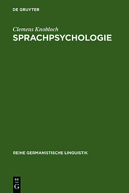 Fester Einband Sprachpsychologie von Clemens Knobloch