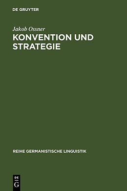 Fester Einband Konvention und Strategie von Jakob Ossner