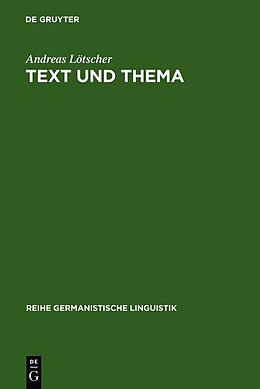 Fester Einband Text und Thema von Andreas Lötscher