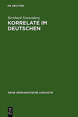 Fester Einband Korrelate im Deutschen von Bernhard Sonnenberg