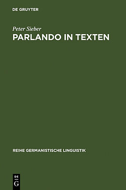Fester Einband Parlando in Texten von Peter Sieber