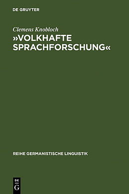 Fester Einband »Volkhafte Sprachforschung« von Clemens Knobloch