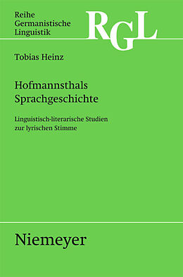Kartonierter Einband Hofmannsthals Sprachgeschichte von Tobias Heinz