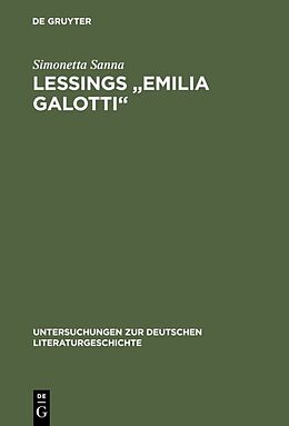 Fester Einband Lessings &quot;Emilia Galotti&quot; von Simonetta Sanna