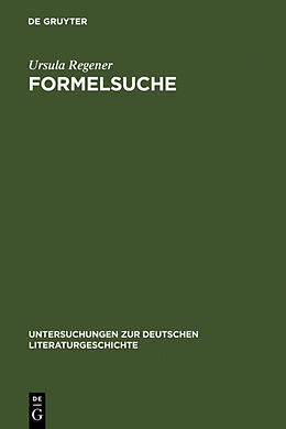 Fester Einband Formelsuche von Ursula Regener