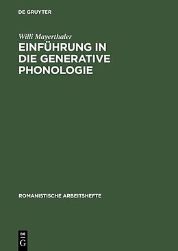 Fester Einband Einführung in die generative Phonologie von Willi Mayerthaler