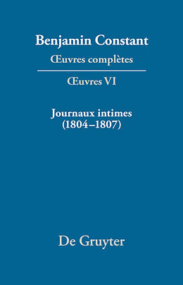 Livre Relié Journaux intimes (1804 1807) suivis de Affaire de mon père (1811) de 