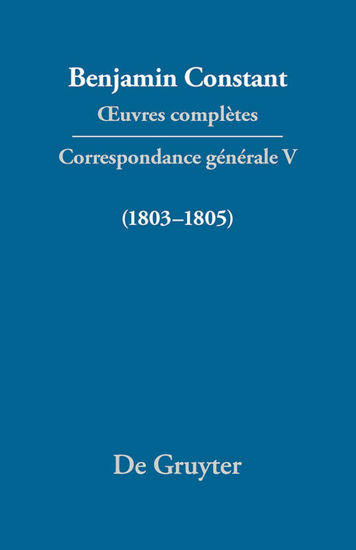 Correspondance 1803 1805
