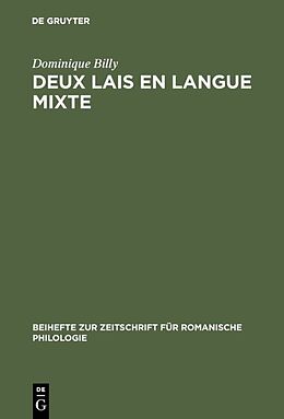 Livre Relié Deux lais en langue mixte de Dominique Billy