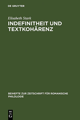 Fester Einband Indefinitheit und Textkohärenz von Elisabeth Stark