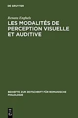 Fester Einband Les modalités de perception visuelle et auditive von Renata Enghels