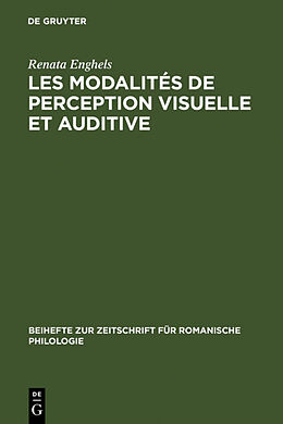 Livre Relié Les modalités de perception visuelle et auditive de Renata Enghels