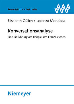 Fester Einband Konversationsanalyse von Elisabeth Gülich, Lorenza Mondada