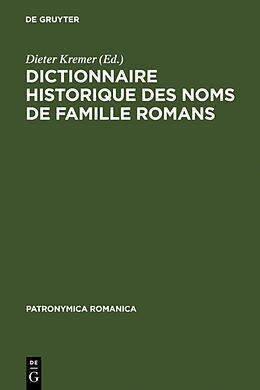 Livre Relié Dictionnaire historique des noms de famille romans de 