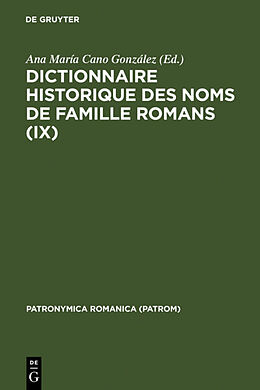 Livre Relié Dictionnaire historique des noms de famille romans (IX) de 