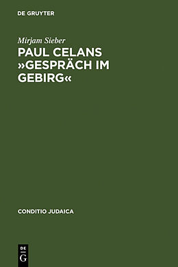 Fester Einband Paul Celans »Gespräch im Gebirg« von Mirjam Sieber