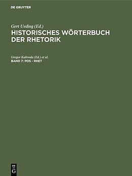 Fester Einband Historisches Wörterbuch der Rhetorik / Pos - Rhet von 