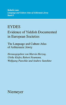 Livre Relié EYDES (Evidence of Yiddish Documented in European Societies) de 